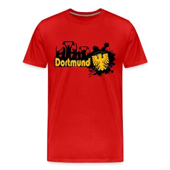 dortmund fan - Men's Premium Organic T-Shirt - red - Front - Damien (186cm)