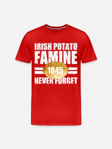 irish potato famine - Men's Premium Organic T-Shirt - red