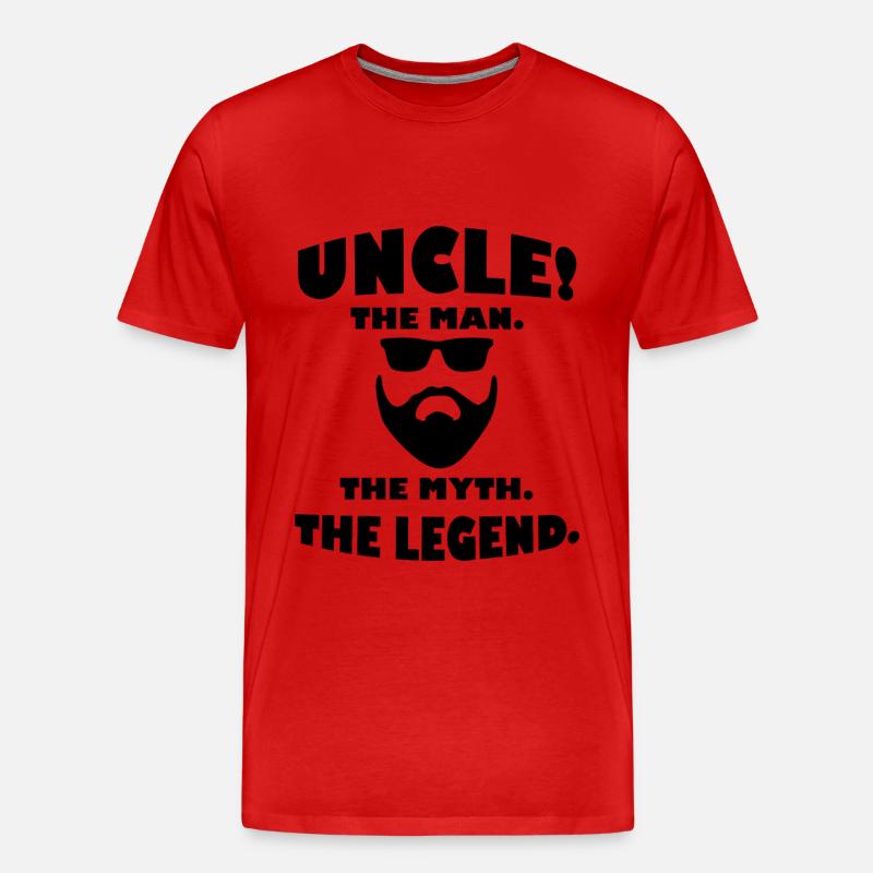 Onkel Legende Bester Onkel Geschenk - Männer Premium Bio T-Shirt - Rot