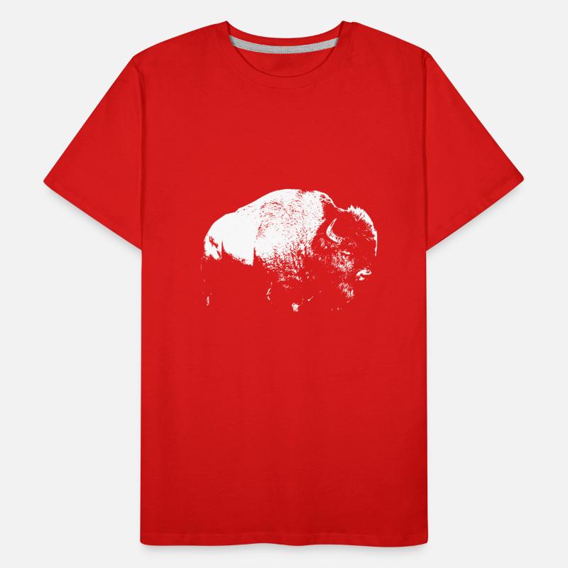 Bison Büffel T-shirt bio Premium Homme