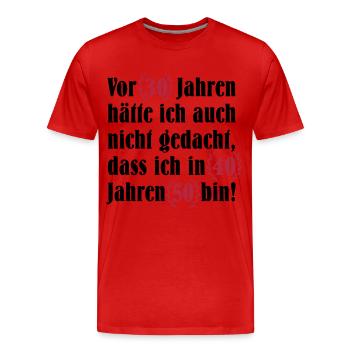 50. Geburtstag - Männer Premium Bio T-Shirt - Rot - Vorne - Damien (186cm)