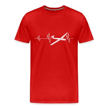Planeur planeur moteur planeur - T-shirt bio Premium Homme - rouge - Devant - Damien (186cm)