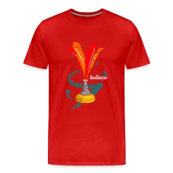 Indiaca gift idea - Men's Premium Organic T-Shirt - red - Front - Damien (186cm)