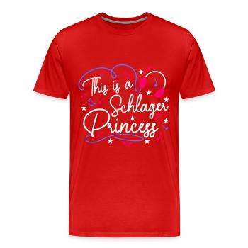 Schlager Princess Schlagermusik Schlagerparty - T-shirt bio Premium Homme - rouge - Devant - Damien (186cm)