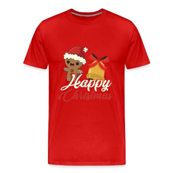 Cloche de noel cloche de noel - T-shirt bio Premium Homme - rouge - Devant - Damien (186cm)