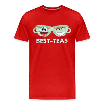 Beste Freunde - Männer Premium Bio T-Shirt - Rot - Vorne - Damien (186cm)