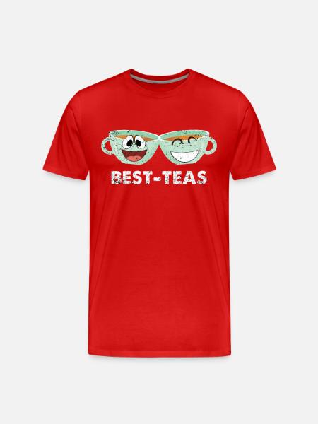 Beste Freunde - Männer Premium Bio T-Shirt - Rot