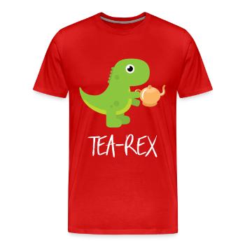Tee - Männer Premium Bio T-Shirt - Rot - Vorne - Damien (186cm)