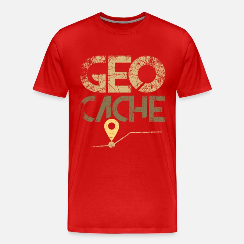 Geocache Geocaching Geocatcher Geocatcherin - Männer Premium Bio T-Shirt - Rot