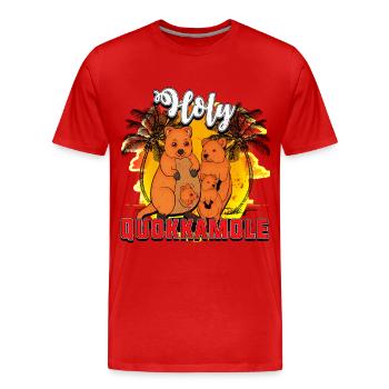 Quokka - Men's Premium Organic T-Shirt - red - Front - Damien (186cm)