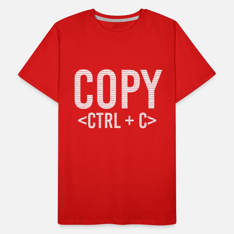 Copy And Paste IT Informatik STRG + C Männer Premium Bio T-Shirt