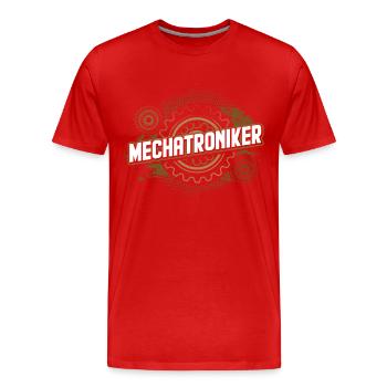 Mechatroniker - Männer Premium Bio T-Shirt - Rot - Vorne - Damien (186cm)