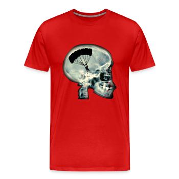 Voler en parapente - T-shirt bio Premium Homme - rouge - Devant - Damien (186cm)