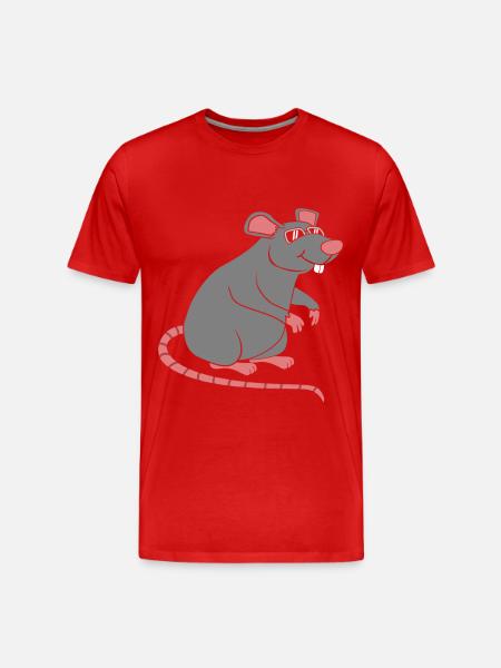 rat - T-shirt bio Premium Homme - rouge