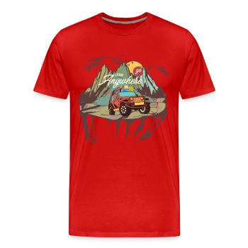 Geländewagen Offroad - Männer Premium Bio T-Shirt - Rot - Vorne - Damien (186cm)