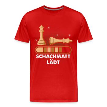 Schachmatt Schach Schachmeister - Männer Premium Bio T-Shirt - Rot - Vorne - Damien (186cm)