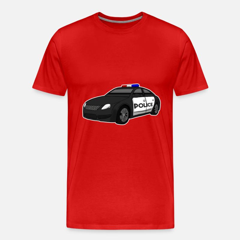 Polizeiauto - Männer Premium Bio T-Shirt - Rot