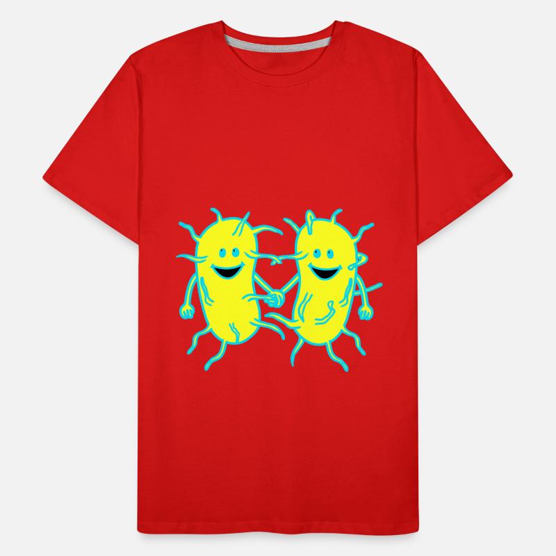 Bactéries, germes, virus, maladies, peste, grippe T-shirt bio Premium Homme