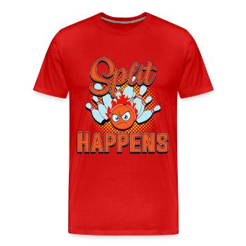 Bowling, Bowling split - Männer Premium Bio T-Shirt - Rot - Vorne - Damien (186cm)