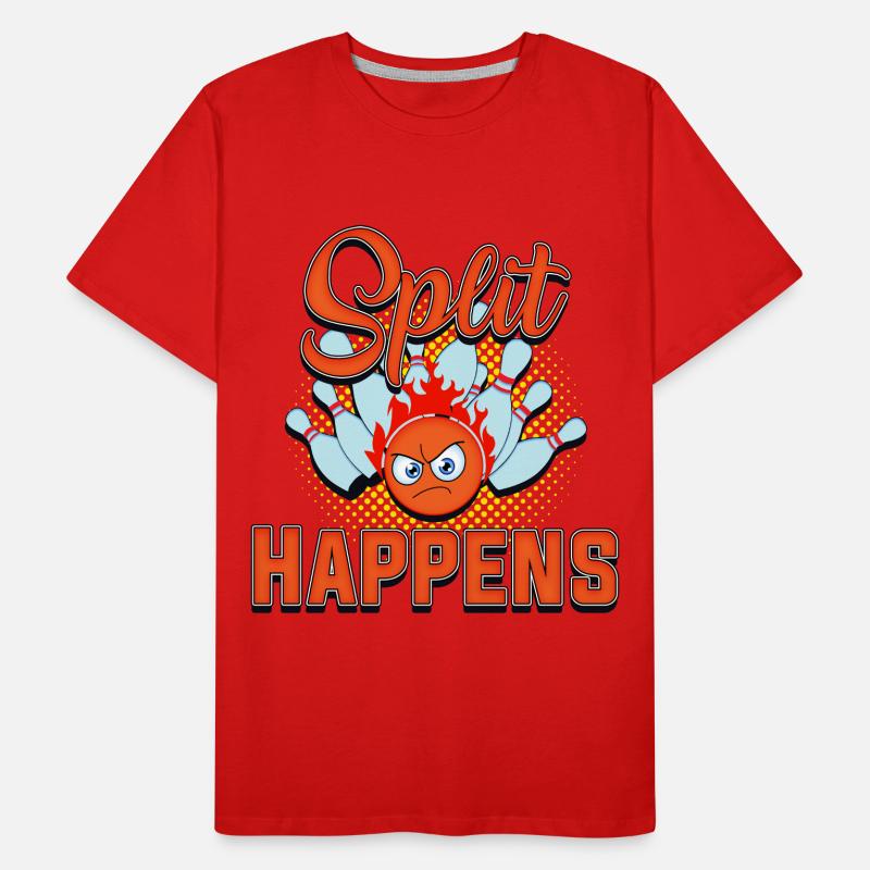 Bowling, bowling split Men's Premium Organic T-Shirt