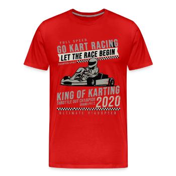 go Kart - Men's Premium Organic T-Shirt - red - Front - Damien (186cm)