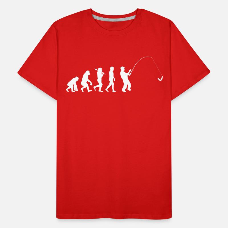 Angler Evolution Geschenkidee Männer Premium Bio T-Shirt