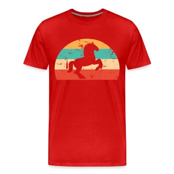 Pferd Fjordpferd - Männer Premium Bio T-Shirt - Rot - Vorne - Damien (186cm)