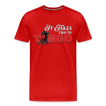 Tango, Tango Tänzer - Männer Premium Bio T-Shirt - Rot - Vorne - Damien (186cm)