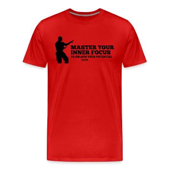 Martial Arts Kampfsport Spruch Karate - Männer Premium Bio T-Shirt - Rot - Vorne - Damien (186cm)