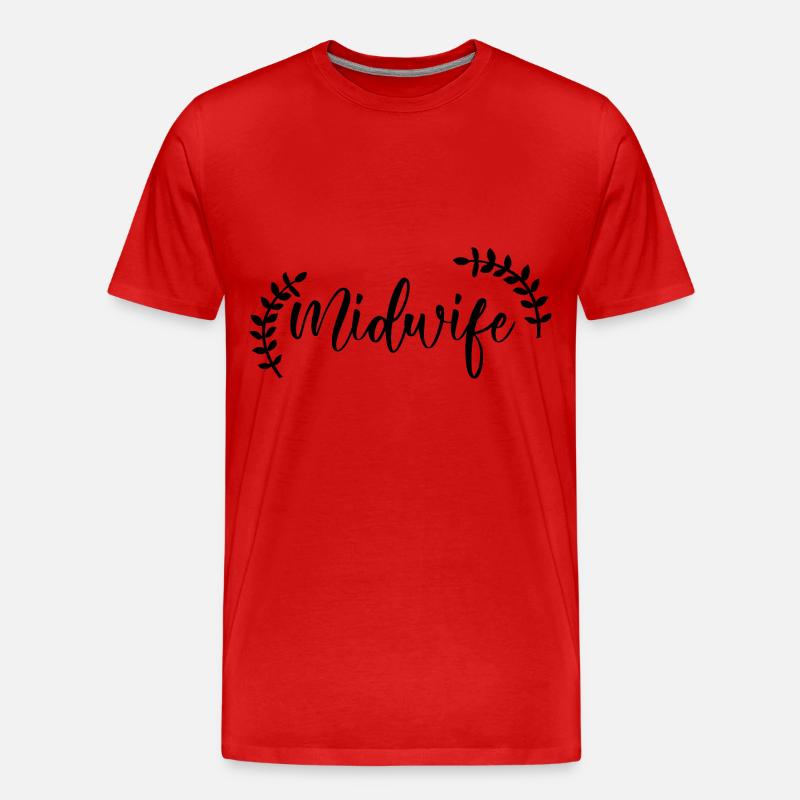 Hebamme | Hebammen Beruf Geburtshelferin Geschenke - Männer Premium Bio T-Shirt - Rot