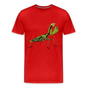 Insekt Insekten Gottesanbeterin Naturliebhaber - Männer Premium Bio T-Shirt - Rot - Vorne - Damien (186cm)