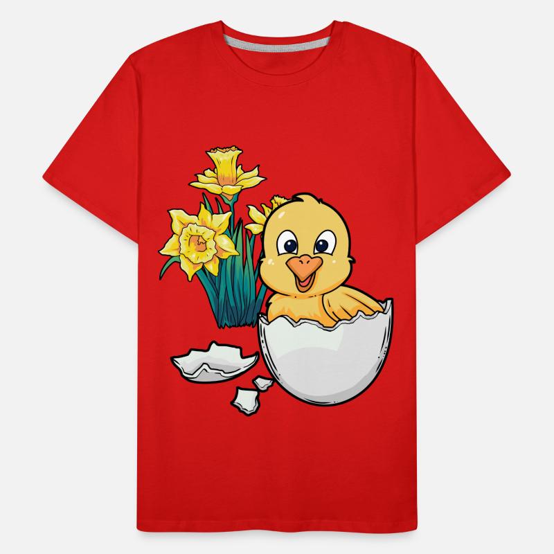 Joyeux Easter Chicks Easter Egg Kids Bébé Chick Egg Egg T-shirt bio Premium Homme