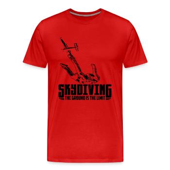 Skydive | Skydiver Fallschirmsprung Hobby Geschenk - Männer Premium Bio T-Shirt - Rot - Vorne - Damien (186cm)