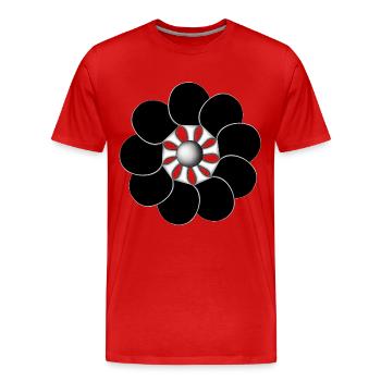 Raquette de ping-pong - T-shirt bio Premium Homme - rouge - Devant - Damien (186cm)