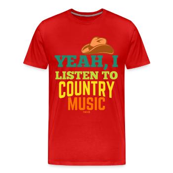 Countrymusik Western Amerika Linedance - Männer Premium Bio T-Shirt - Rot - Vorne - Damien (186cm)