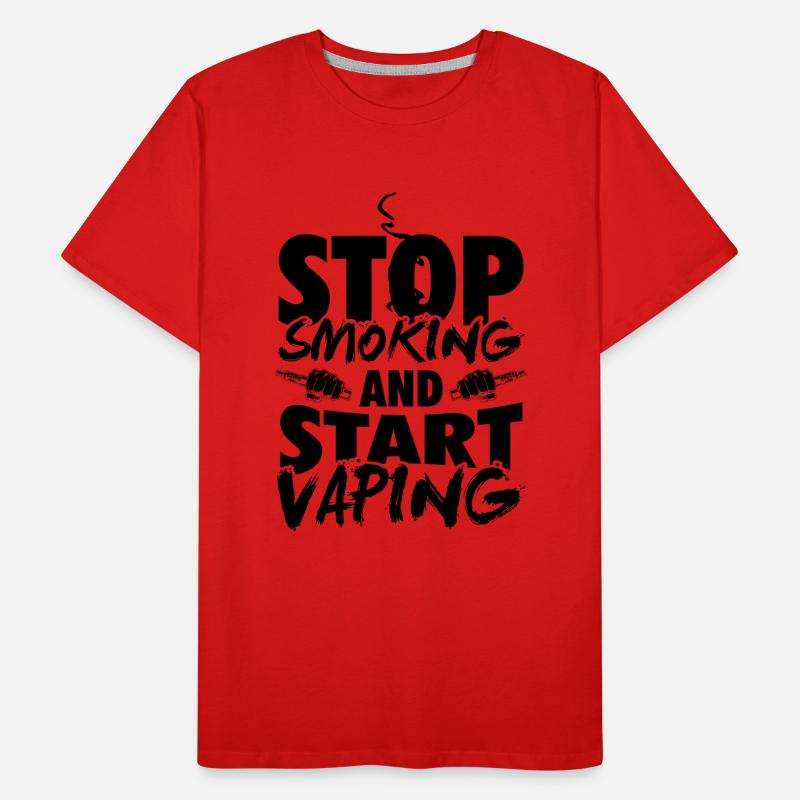 Vape | Dampfer Dampfen Vapen E-Zigarette Geschenk Männer Premium Bio T-Shirt