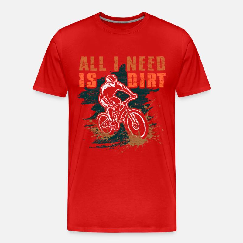 Mountainbiker - Männer Premium Bio T-Shirt - Rot