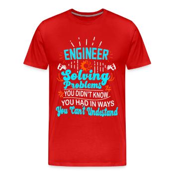 Computer Science Computer Scientist Gift - Men's Premium Organic T-Shirt - red - Front - Damien (186cm)