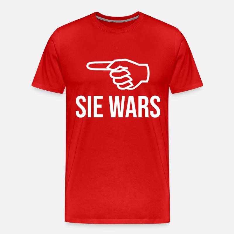 Sie wars - Männer Premium Bio T-Shirt - Rot