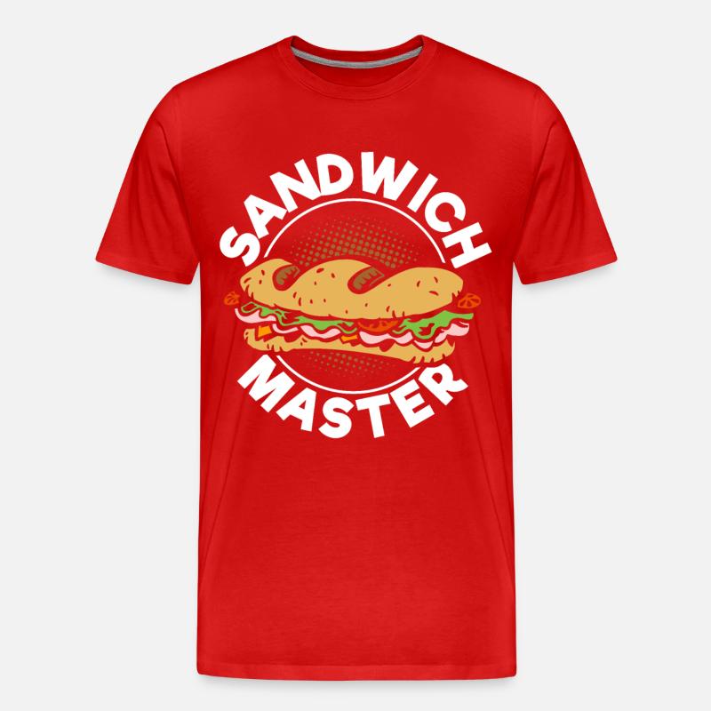 Sandwich Master - Männer Premium Bio T-Shirt - Rot