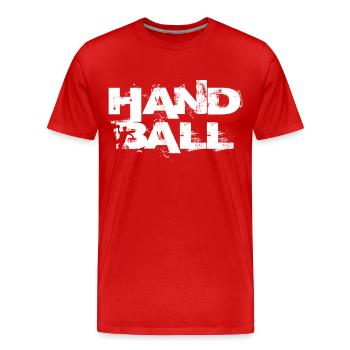 Handball Handballer Handballerin Unisex - Männer Premium Bio T-Shirt - Rot - Vorne - Damien (186cm)