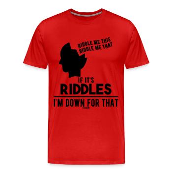 Puzzles nerd déroutant - T-shirt bio Premium Homme - rouge - Devant - Damien (186cm)