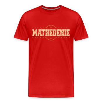 Math genius math professor math student - Men's Premium Organic T-Shirt - red - Front - Damien (186cm)