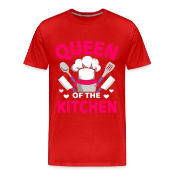Reine de la cuisine cuisiner la cuisine - T-shirt bio Premium Homme - rouge - Devant - Damien (186cm)