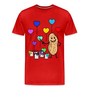 Maler Meister Erdnuss Künstler Pinsel Geburtstag - Männer Premium Bio T-Shirt - Rot - Vorne - Damien (186cm)