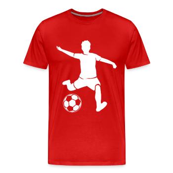 Soccer player soccer - Men's Premium Organic T-Shirt - red - Front - Damien (186cm)