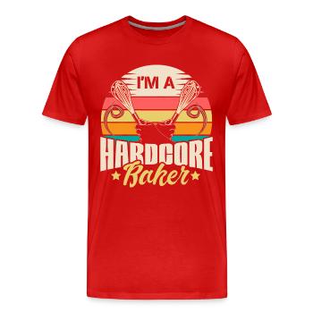 Baking Flour Love Gift Idea - Men's Premium Organic T-Shirt - red - Front - Damien (186cm)