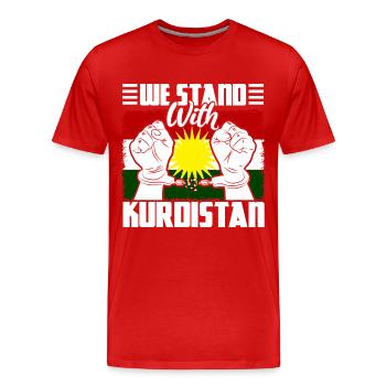 Kurdistan Kurde Menschenrechte Geschenk - Männer Premium Bio T-Shirt - Rot - Vorne - Damien (186cm)