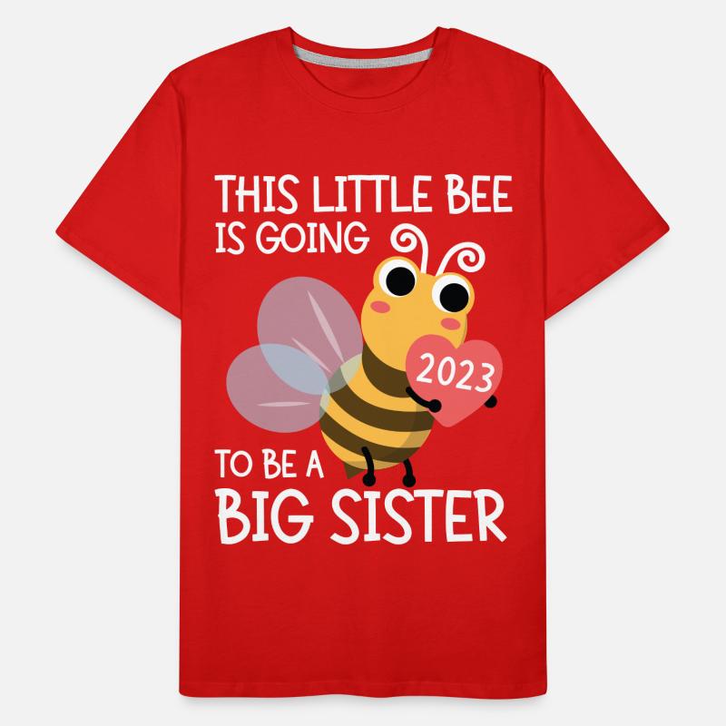 Diese kleine Biene wird große Schwester 2023 Männer Premium Bio T-Shirt