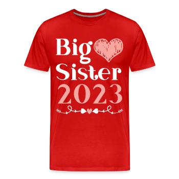 Big Sister 2023 Big Sister 23 - Men's Premium Organic T-Shirt - red - Front - Damien (186cm)